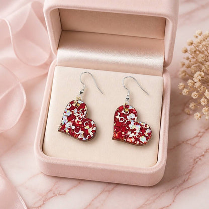 Love Heart Charm Earrings