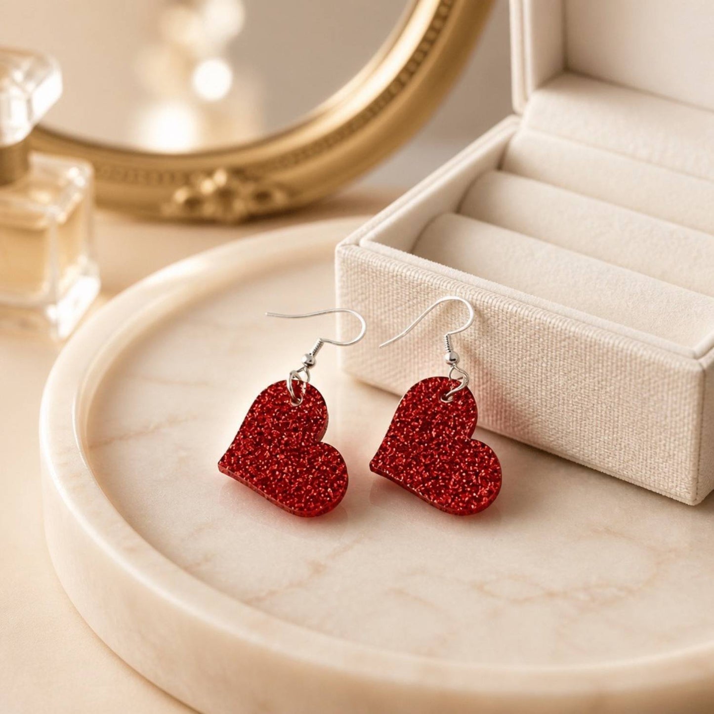 Love Heart Charm Earrings