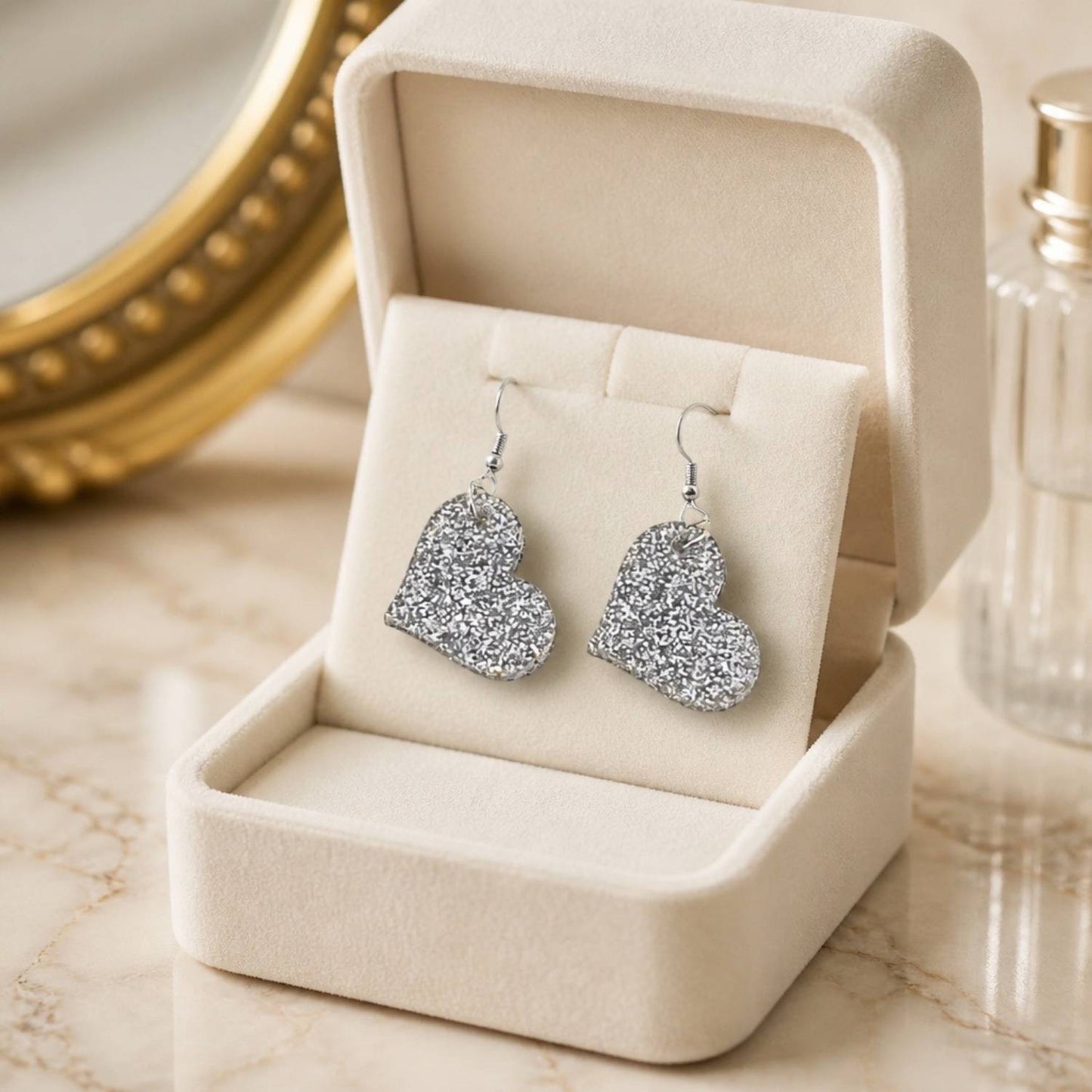 Love Heart Charm Earrings
