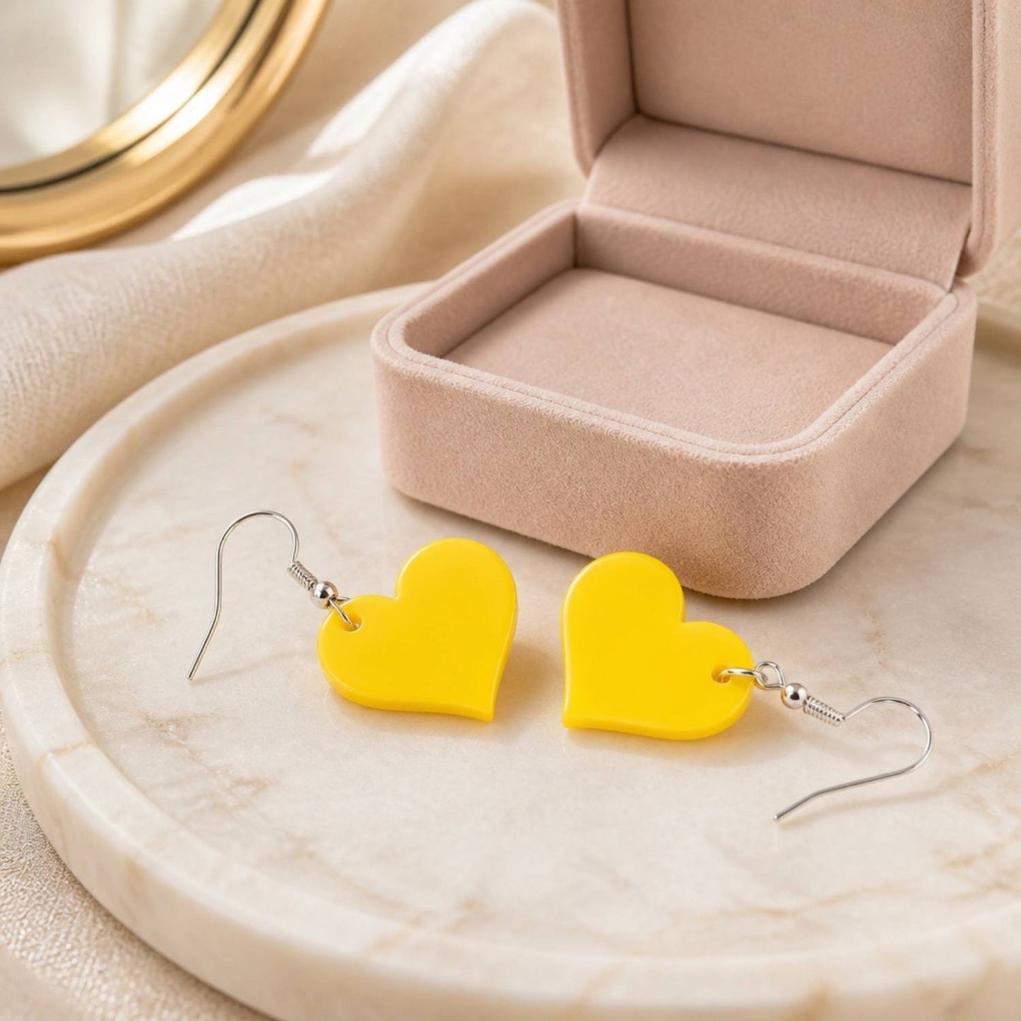 Love Heart Charm Earrings