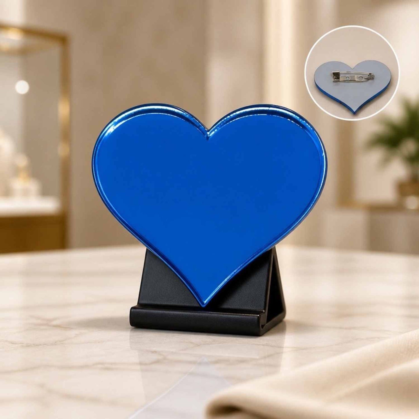 Love Heart Pin – Custom Acrylic Heart Brooch