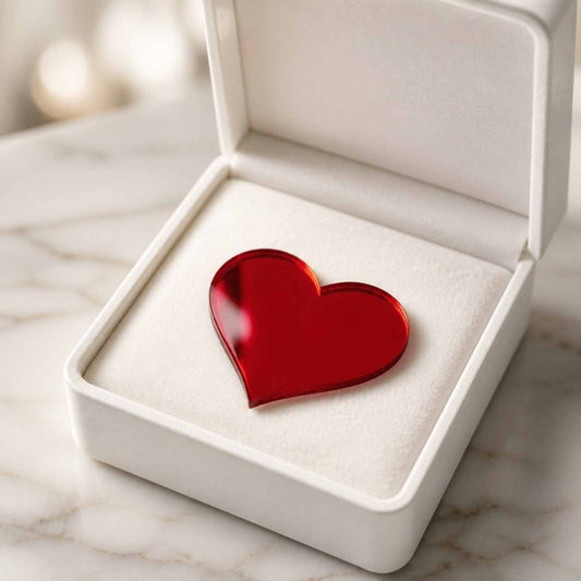 Love Heart Pin – Custom Acrylic Heart Brooch