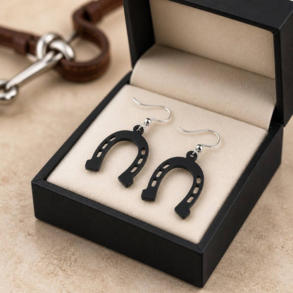 Horseshoe Charm Earrings
