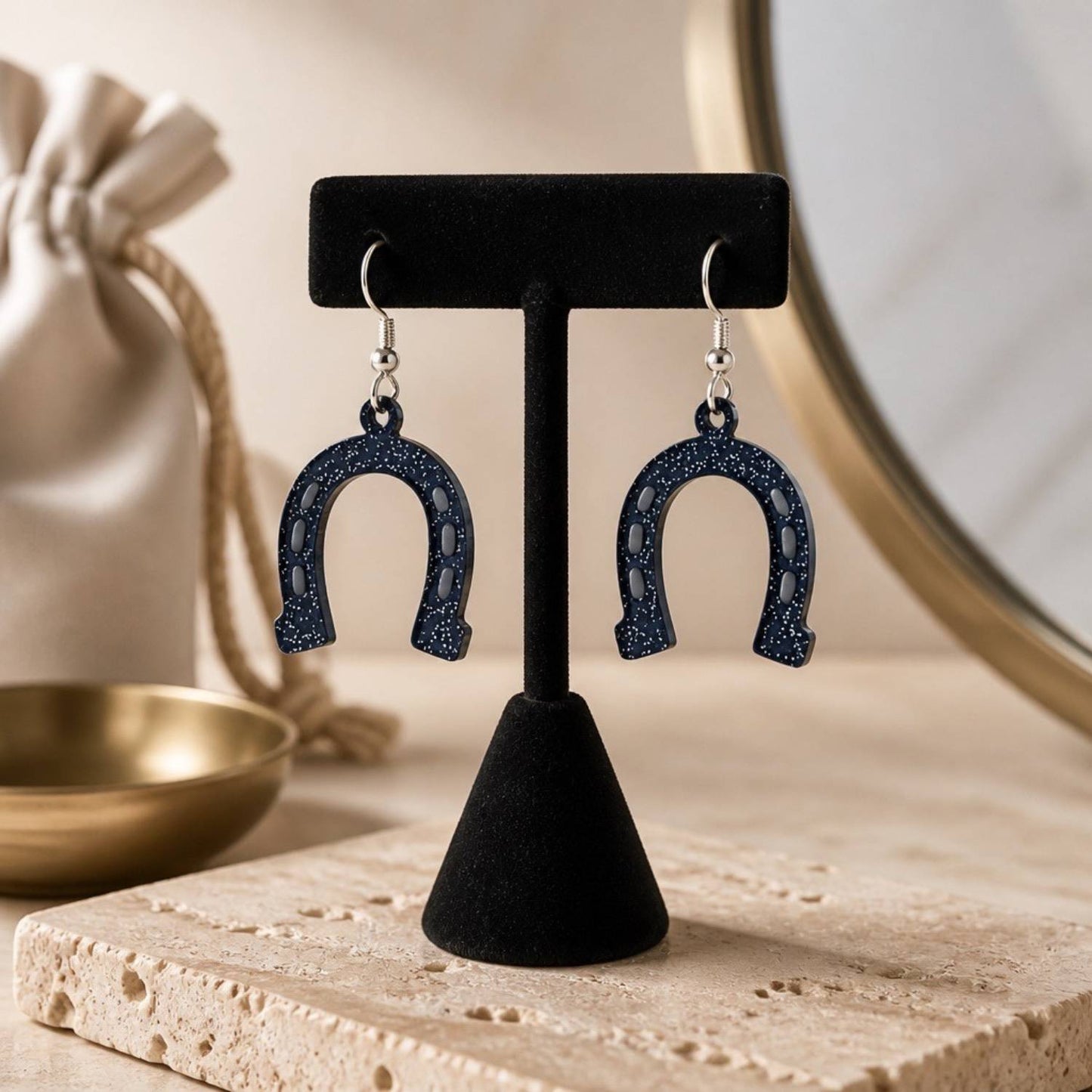 Horseshoe Charm Earrings