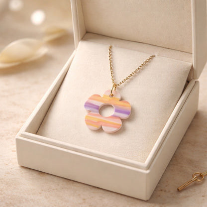 Bloom Flower Midi Earring & Necklace Set