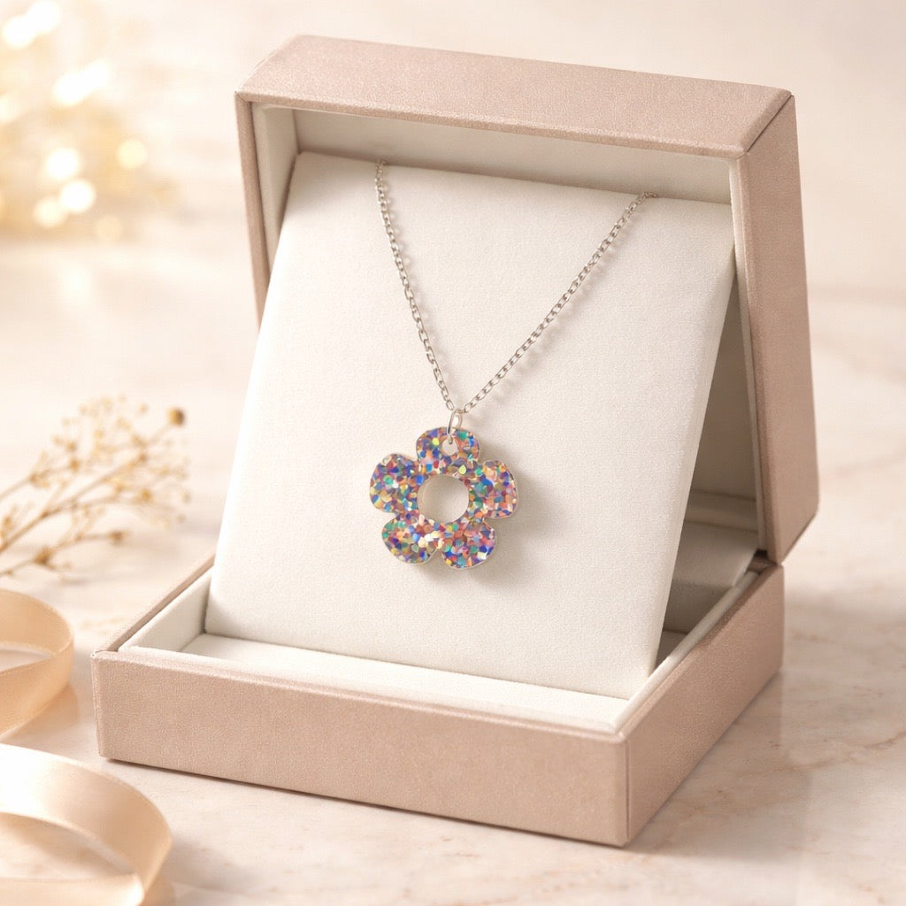 Bloom Flower Midi Earring & Necklace Set