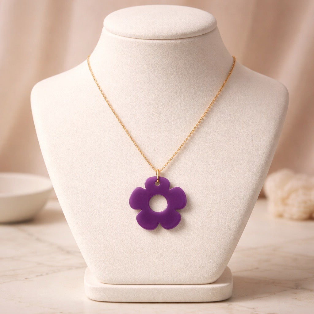 Bloom Flower Midi Earring & Necklace Set