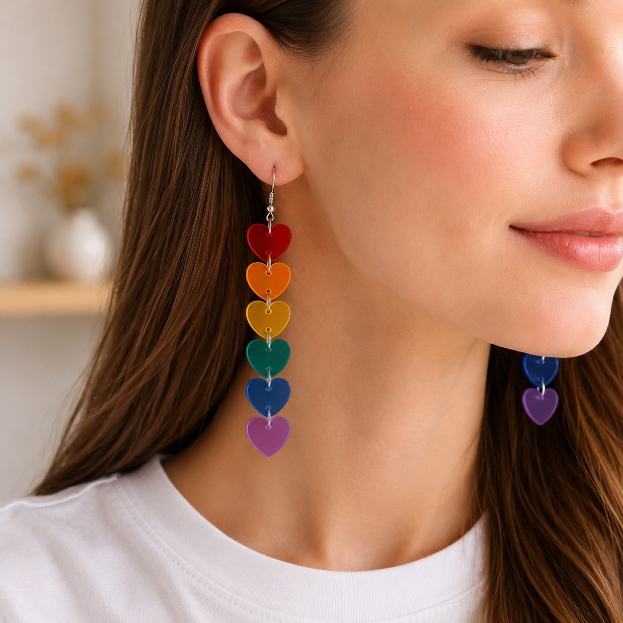 Rainbow Heart Dangles