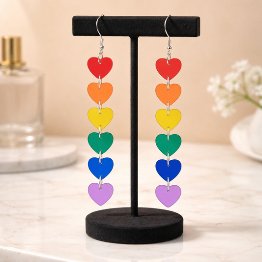 Rainbow Heart Dangles