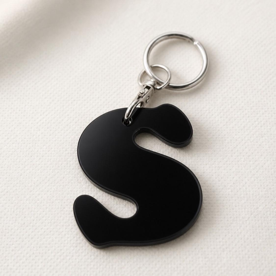 Initial Keychain Purse Charm