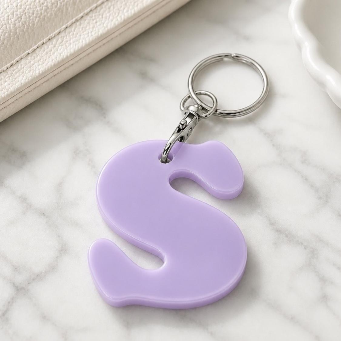 Initial Keychain Purse Charm