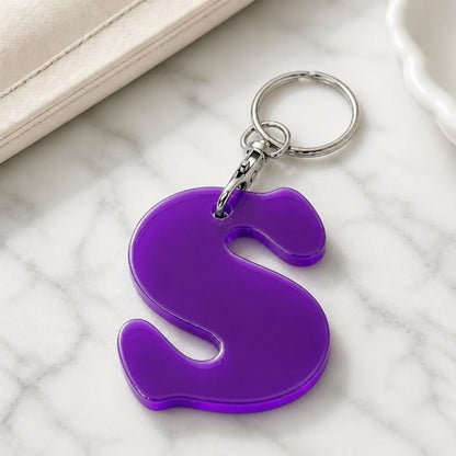 Initial Keychain Purse Charm