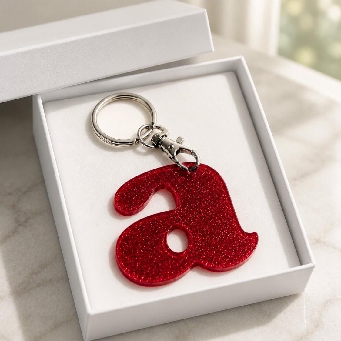Initial Keychain Purse Charm
