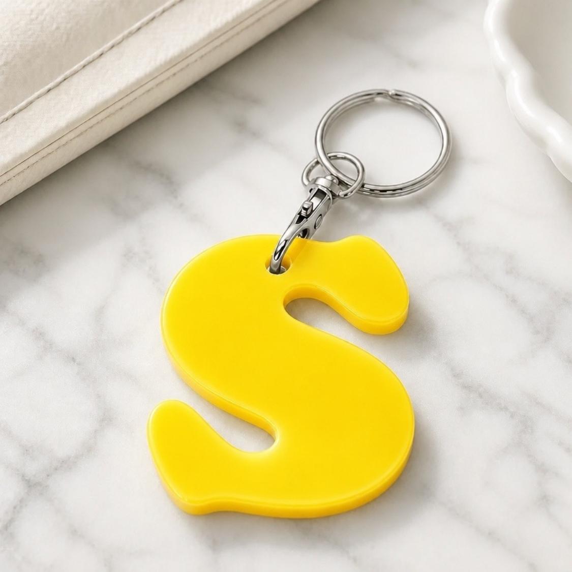 Initial Keychain Purse Charm