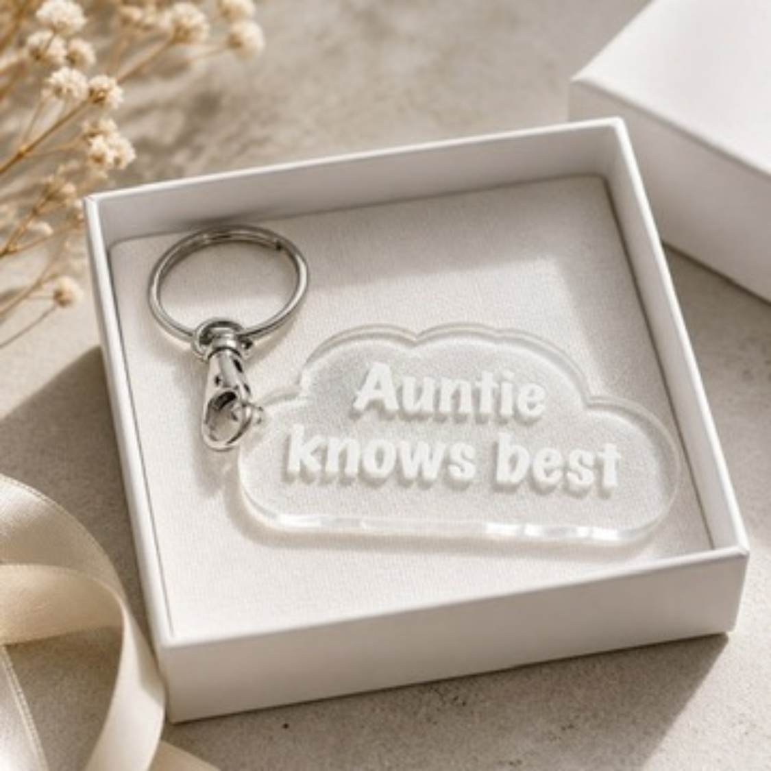 [Blank] Knows Best Personalized Keychain Purse Charm