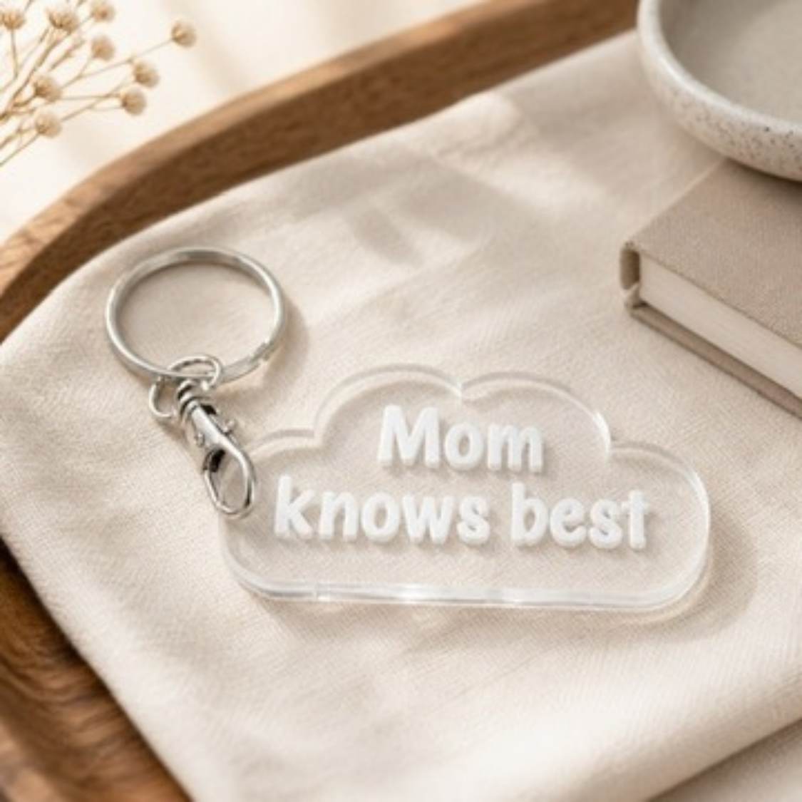 [Blank] Knows Best Personalized Keychain Purse Charm