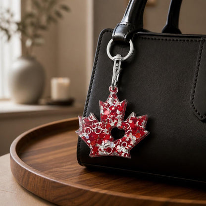 Maple Leaf Keychain Purse Charm