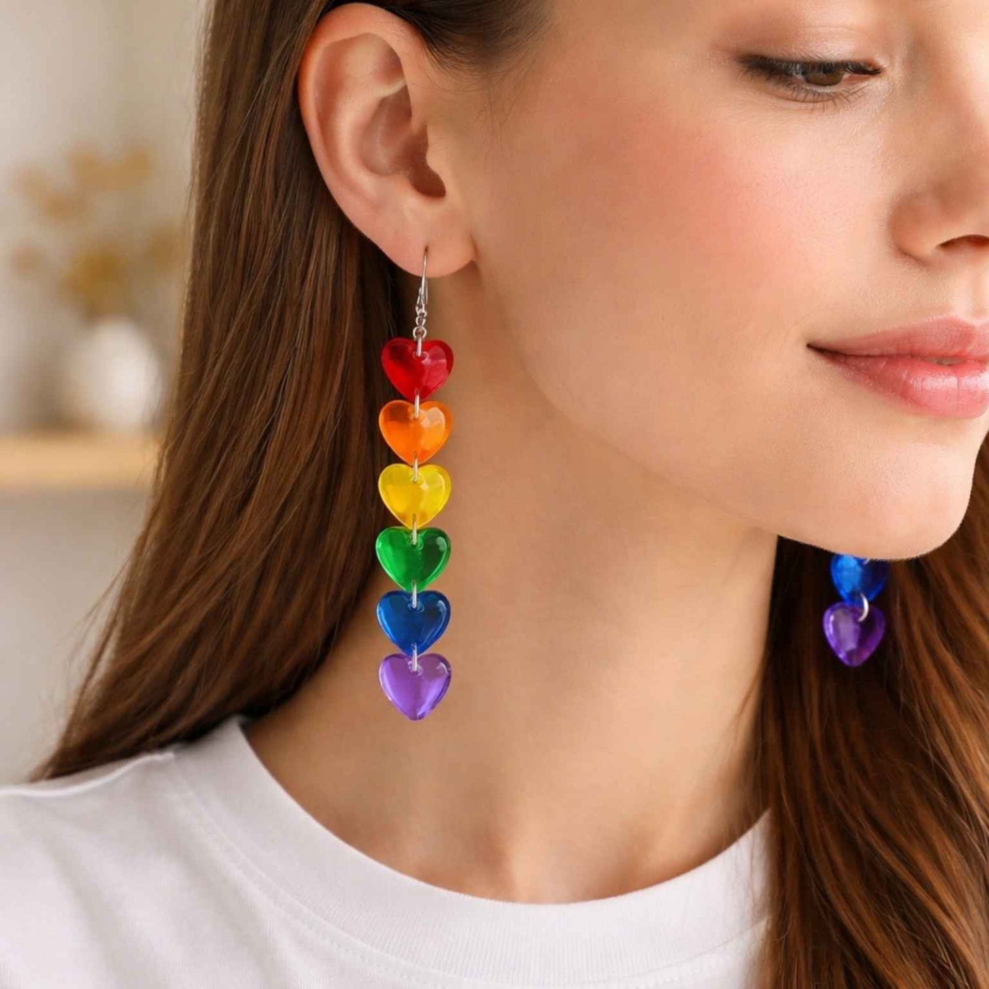 Rainbow Heart Dangles
