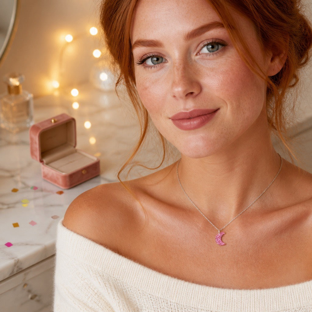 Moon Glow Pop Charm Necklace