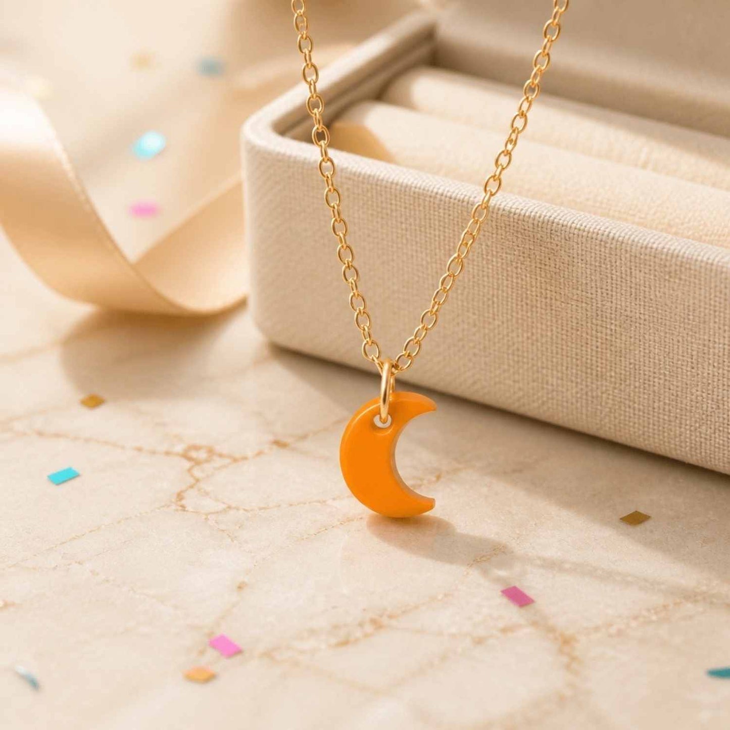 Moon Glow Pop Charm Necklace