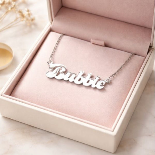 Custom Name Necklace: Personalized Name Plate Necklace – Crafted for You