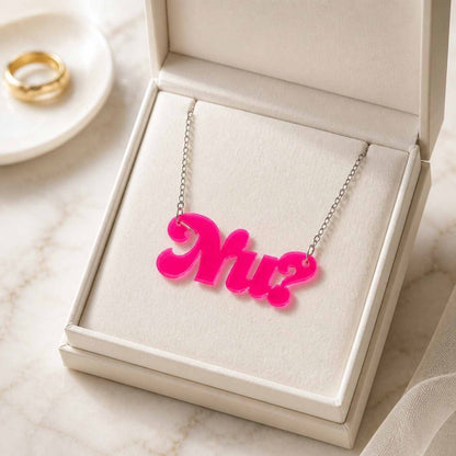 Nu? Necklace | Judaica Yiddish necklace