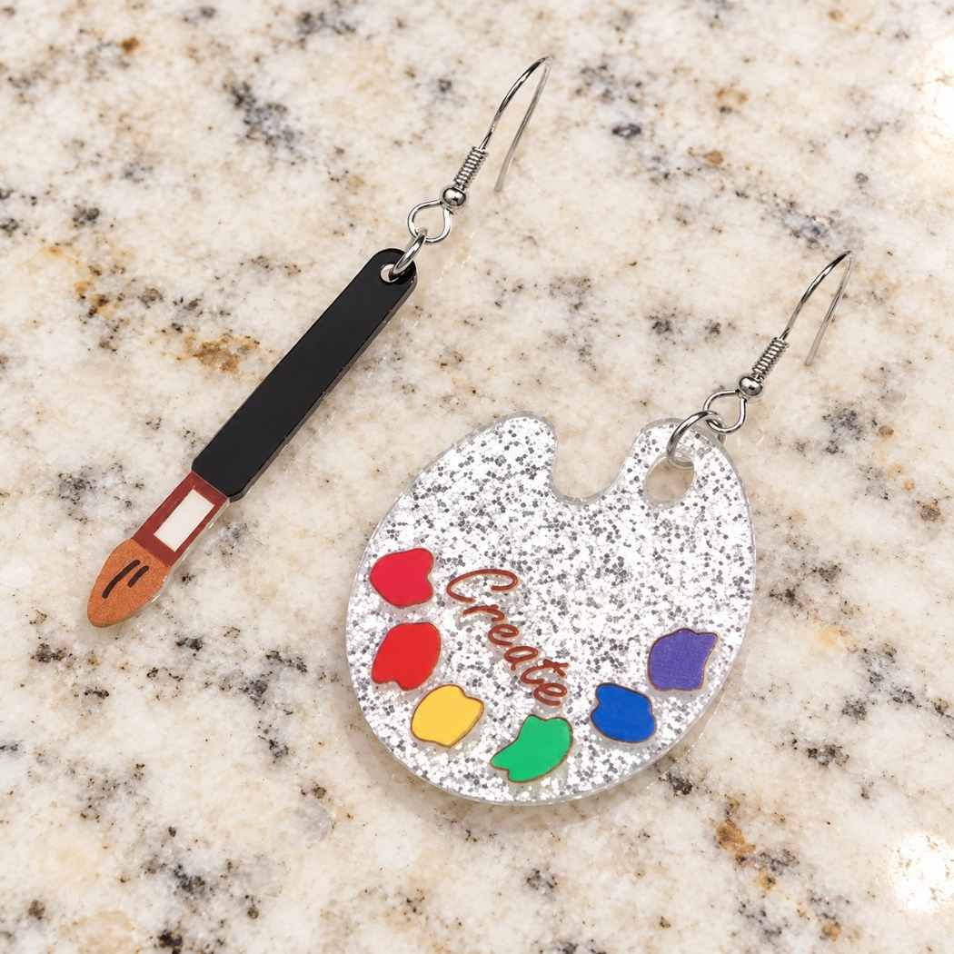 Creative gift earrings for painters and art lovers