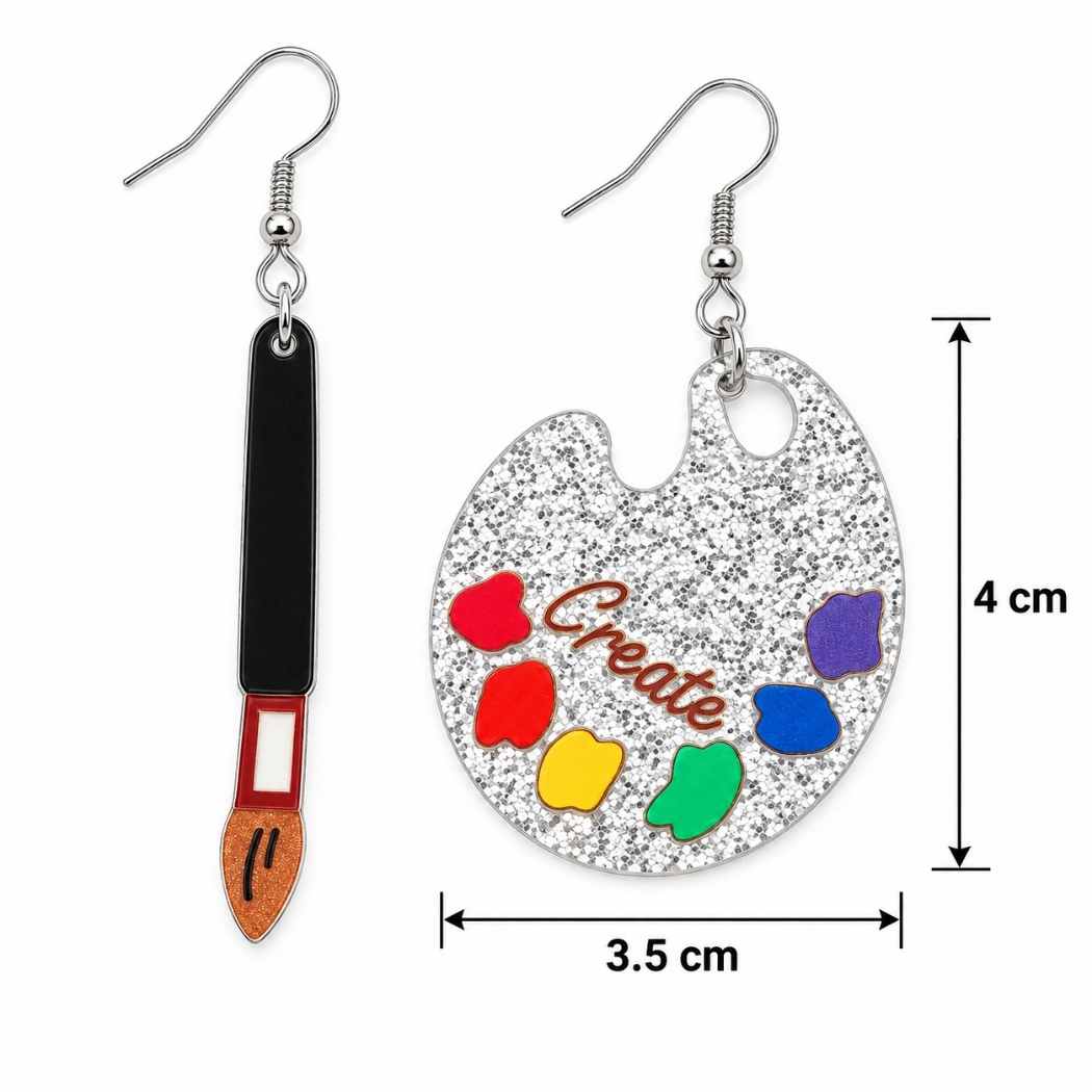 Creative gift earrings for painters and art lovers