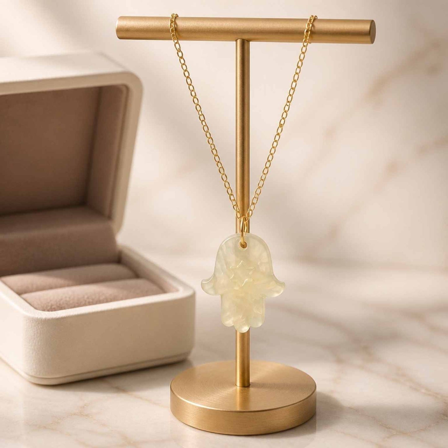 Hamsa Star of David Necklace – Jewish Protection Pendant
