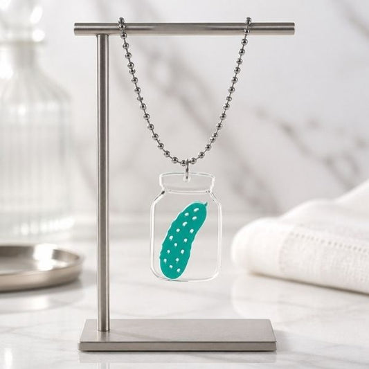 Pickle in a Jar Necklace