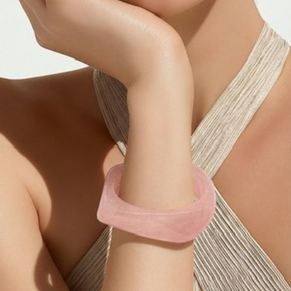 Wavy Lucite Bangle Bracelet