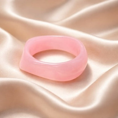 Wavy Lucite Bangle Bracelet