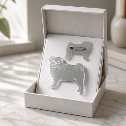 Pug Dog Pin | Cute Acrylic Brooch