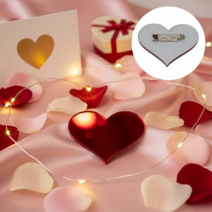 Love Heart Pin – Custom Acrylic Heart Brooch