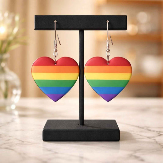 Rainbow Heart Earrings