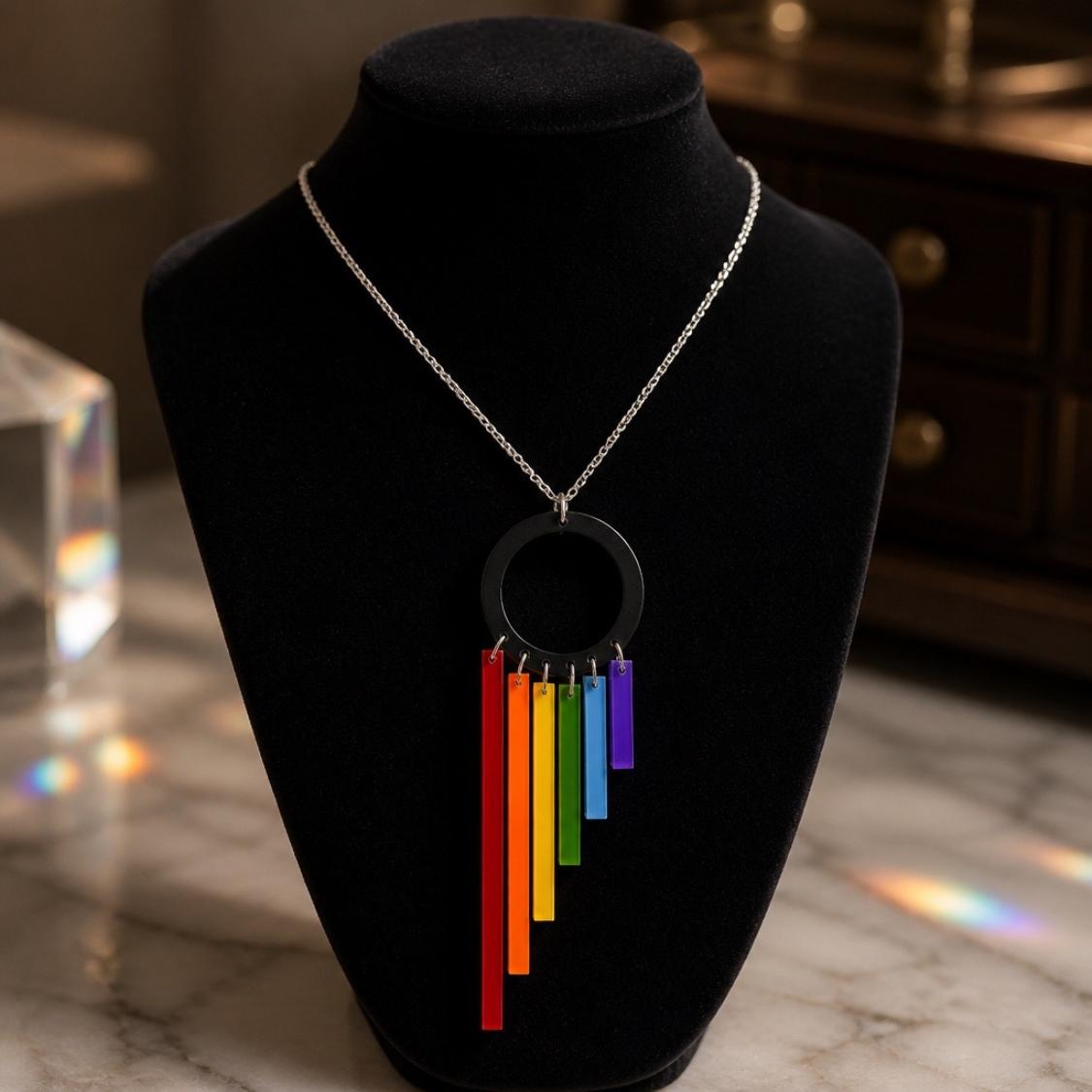 Rainbow Rays Pendant Necklace