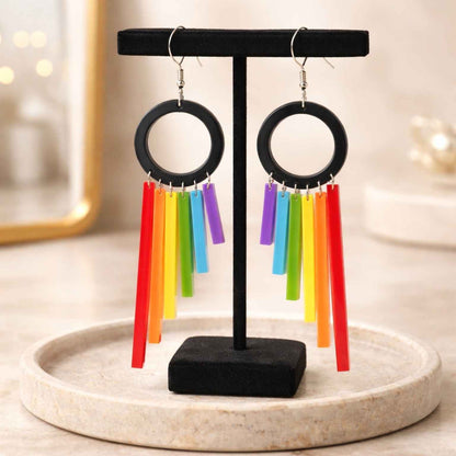Rainbow Dangle Earrings