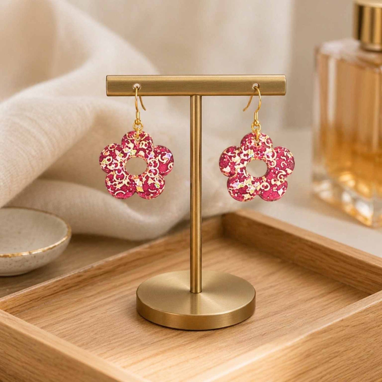 Bloom Flower Midi Earring & Necklace Set