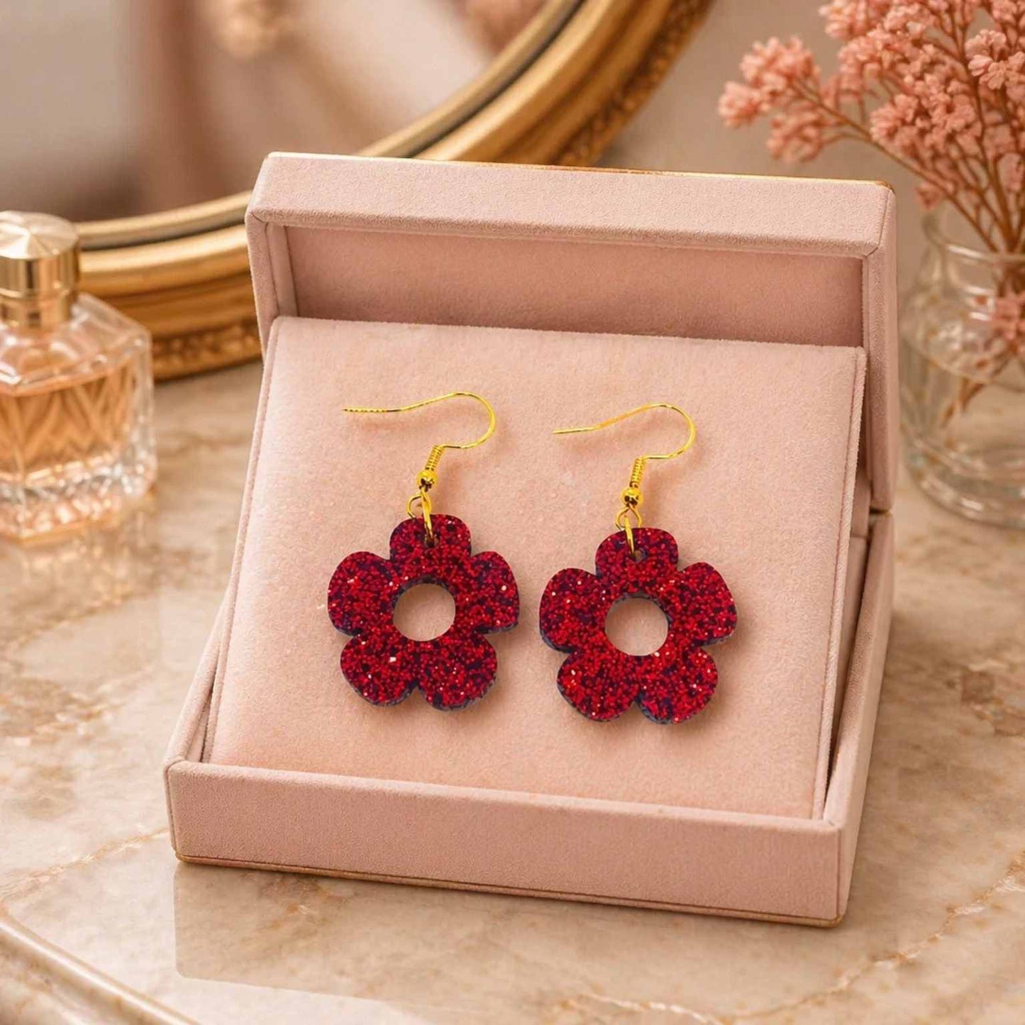 Bloom Flower Midi Earring & Necklace Set