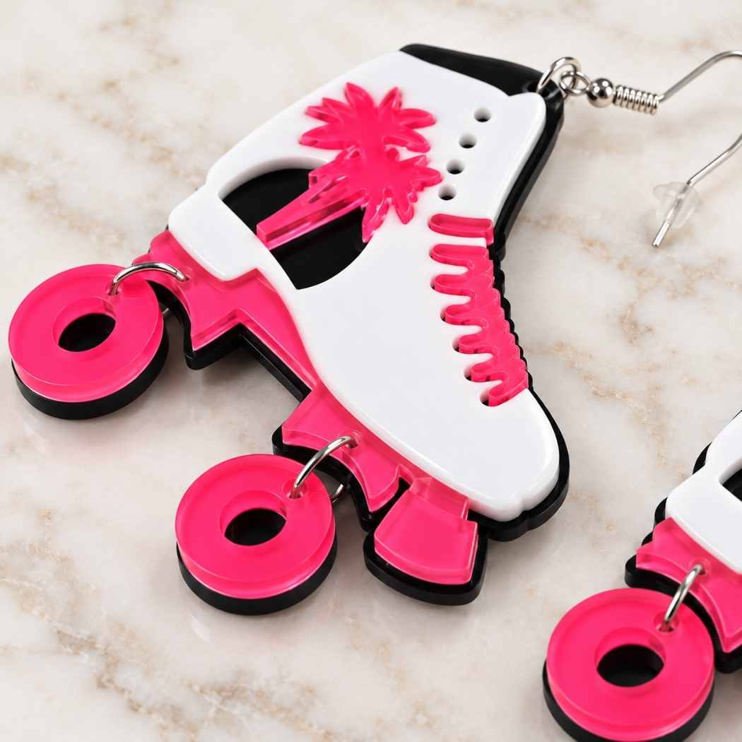 Fun roller disco statement earrings by SassyBirds