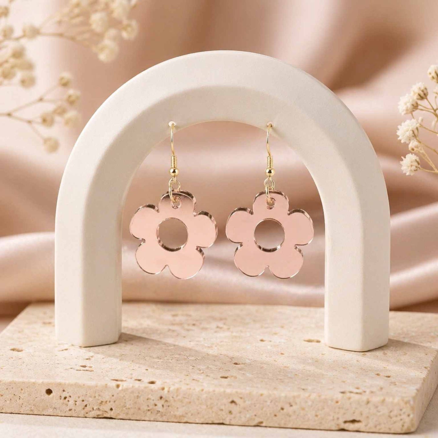 Bloom Flower Midi Earring & Necklace Set