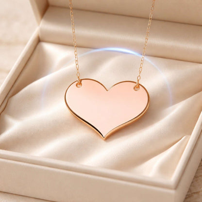 Love Heart Maxi Necklace | Mirror, Glitter & Acrylic | SassyBirds