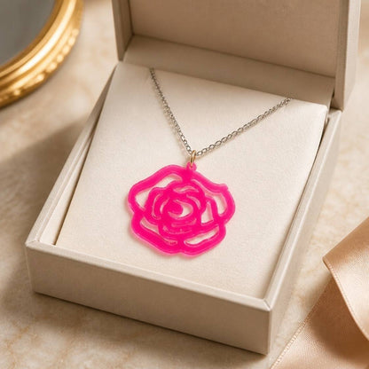 Grande Rose Silhouette Necklace
