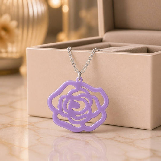 Grande Rose Silhouette Necklace