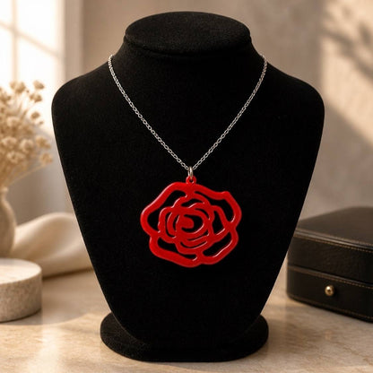 Grande Rose Silhouette Necklace