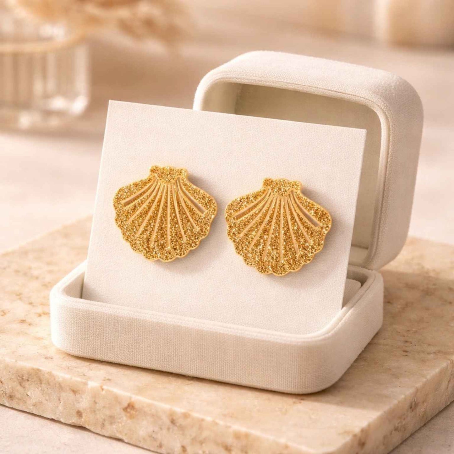 Glitter Shell Earrings