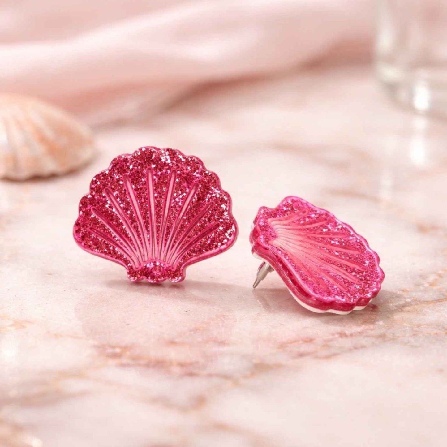 Glitter Shell Earrings