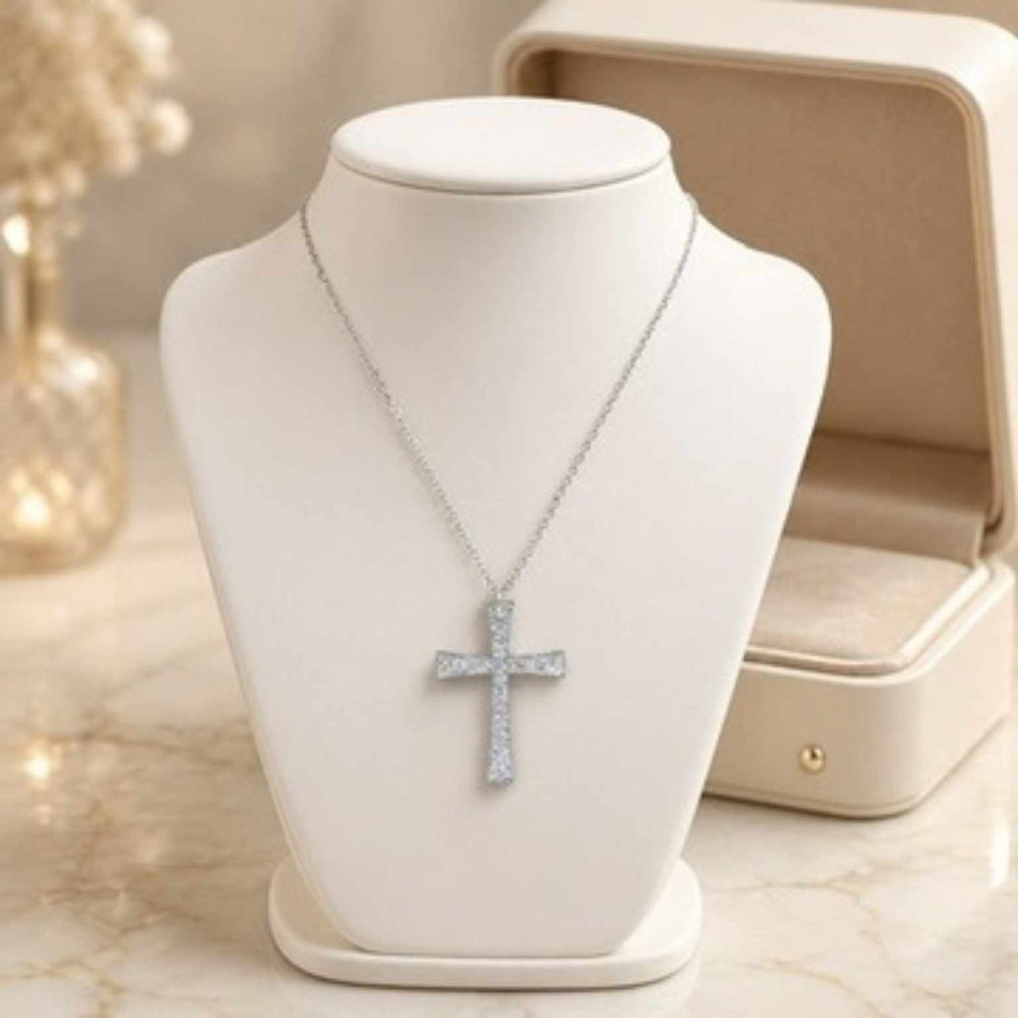 Gold & Silver Tone Cross Necklace – Minimalist Faith Pendant