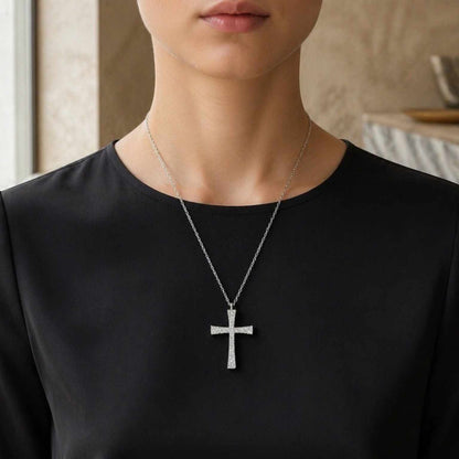 Gold & Silver Tone Cross Necklace – Minimalist Faith Pendant