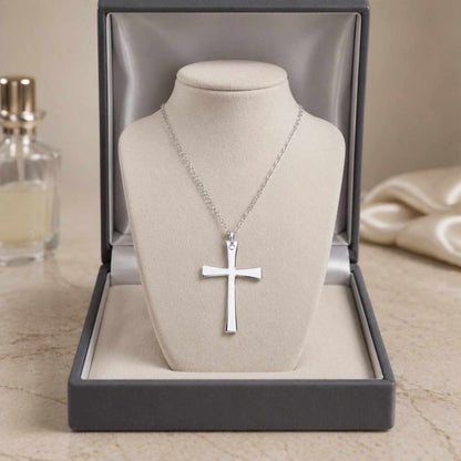 Gold & Silver Tone Cross Necklace – Minimalist Faith Pendant